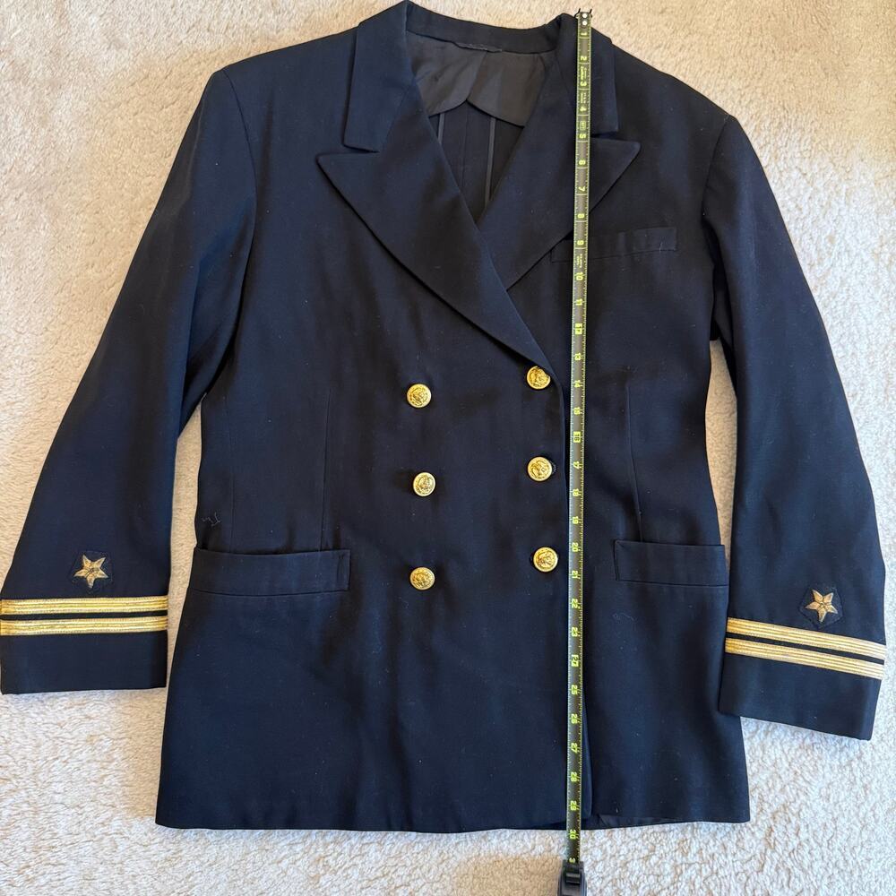 Vintage U.S. NAVY Officer Lieutenant Dress Uniform Jacket Novakoff Bros Blk/Gold - Picture 11 of 13
